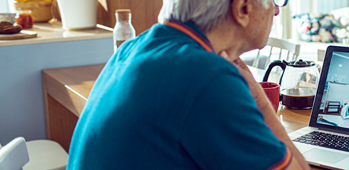 Man talking with doctor