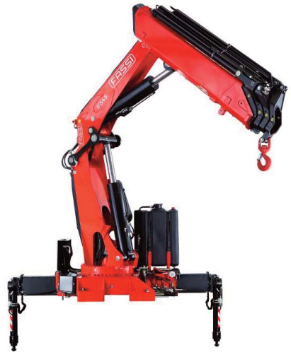Red fassi crane closeup
