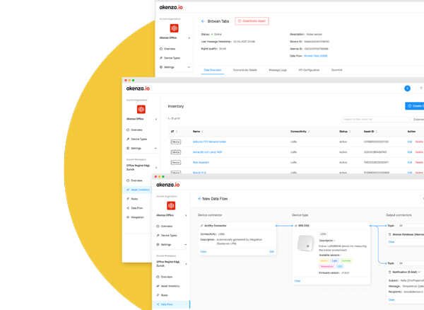 A straightforward solution to complex IoT challenges<br> The akenza self-service IoT platform