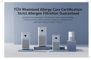 Xiaomi smart air purifier 4 compact received TÜV Rheinland allergy care certification