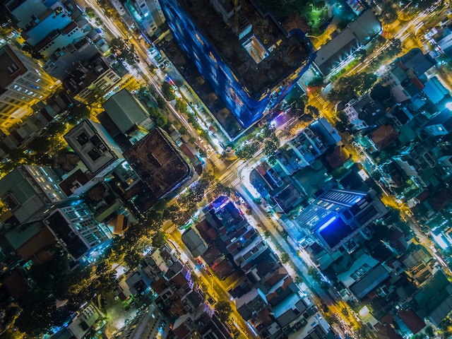 smart cities from bird view