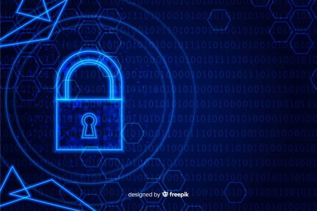Background abstract secure technology