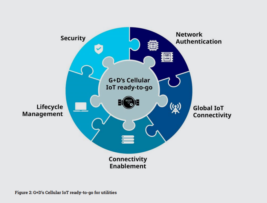 Figure 2: G+D’s Cellular IoT ready-to-go for utilities
