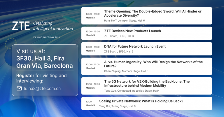 Join ZTE at MWC 2025 – secure your spot now!