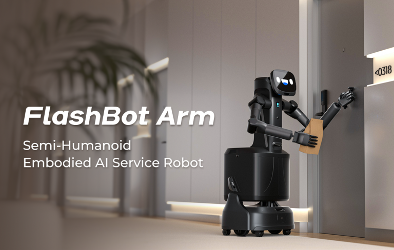 Pudu Robotics unveils FlashBot Arm: A semi-humanoid embodied AI service robot for commercial applications